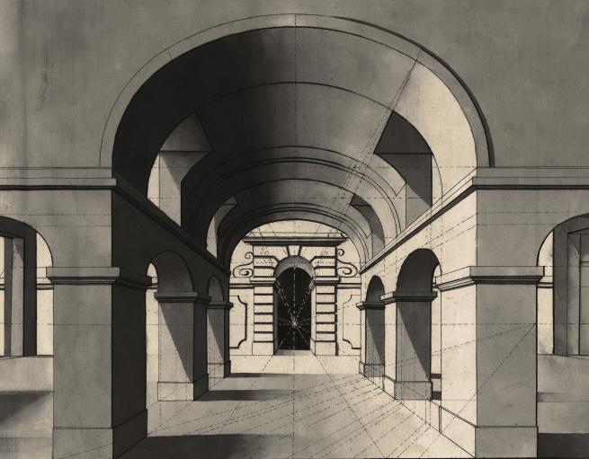 Sketch of inside a building