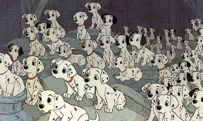 A still from "One Hundred and One Dalmations"