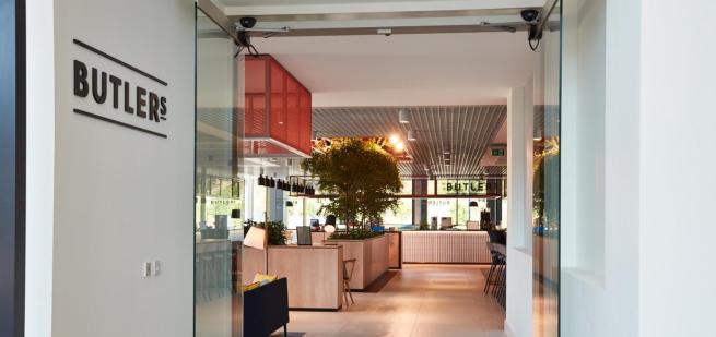Butler’s is our cafe/bar open to everyone on the ground floor of Number One, Kirkstall Forge.

Butler’s serves high quality, home made hot food, fresh salads and beverages daily to those working at Number One, as well as welcoming those using the train station, visitors and future residents.

If you haven’t called in and grabbed a coffee, lunch or even set up your laptop and made yourself comfortable here, then why not come in and say hello to Shelley and the team.