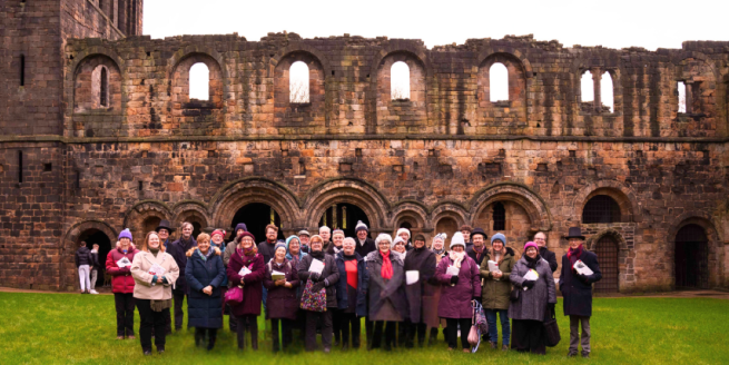 Leeds City Museum choir stood in the abbey
