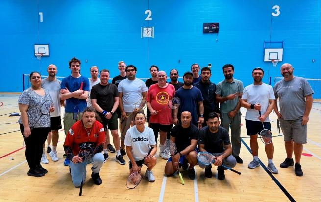 Group of players on the court