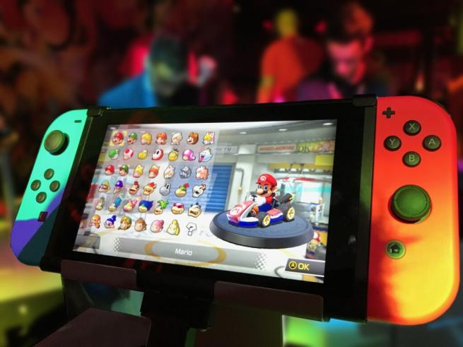 Mario Kart on a Nintendo Switch
