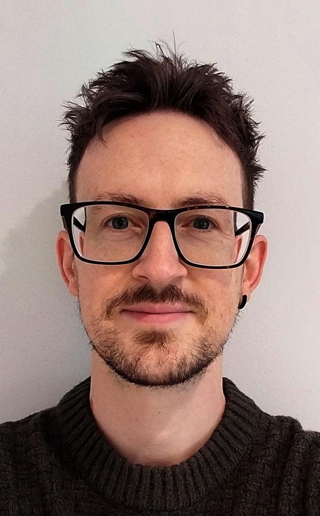 A photographic portrait of author Matty Long