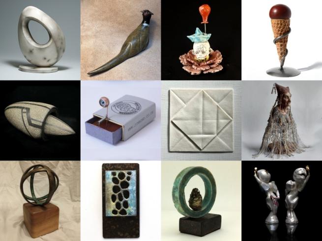 Montage of small pieces of sculpture