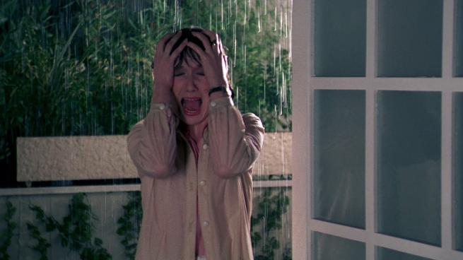 Woman screaming