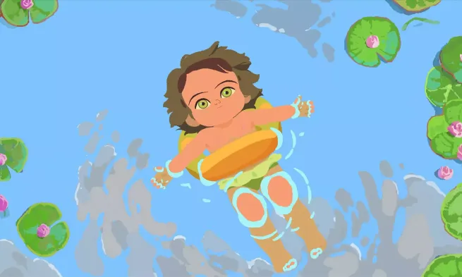 A stil from the film "Little Amélie or the Character of Rain"