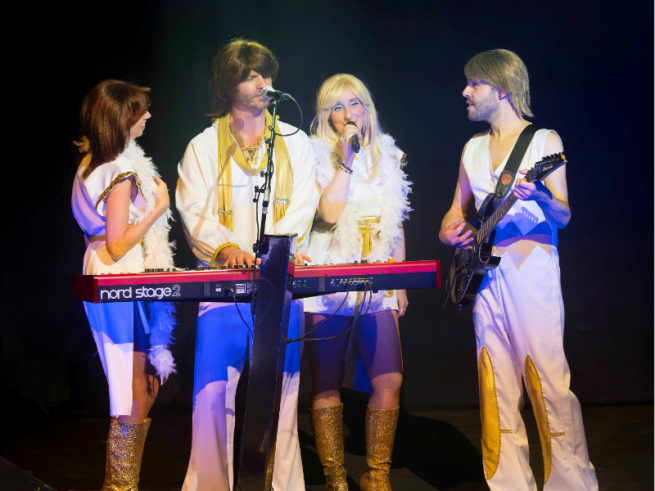 ABBA Sensation playing on stage/