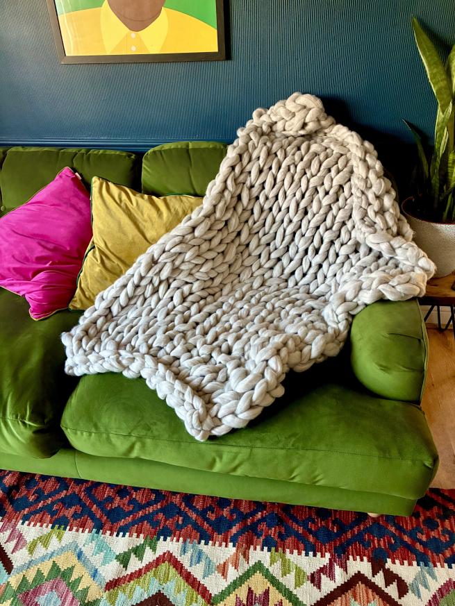 Chunky Arm-Knitted Blanket Workshop