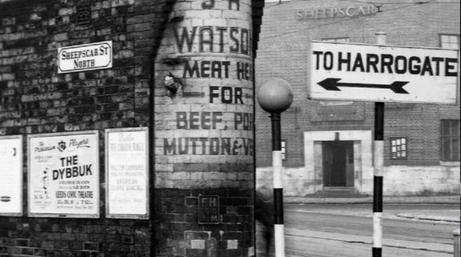 Black and white photo depicting area of Sheepscar