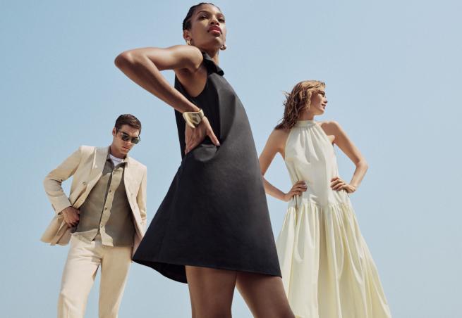 A group of models wearing summer clothes