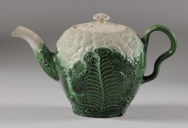 A cauliflower designed teapot from Temple Newsam's collection