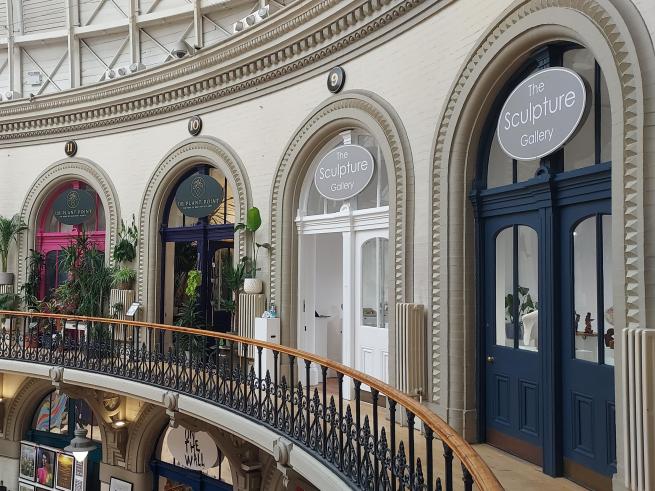 Exterior of The Sculpture Gallery in Leeds Corn Exchange