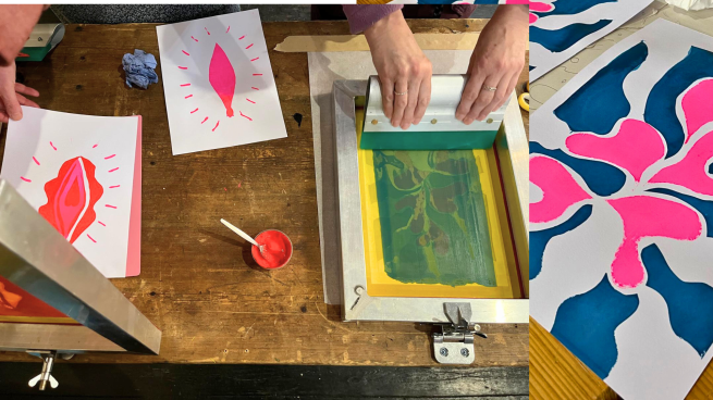 Close up of people Screen Printing