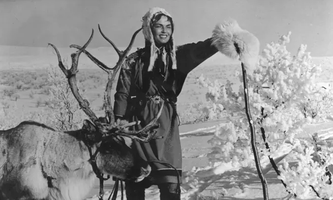 A still from "The White Reindeer"