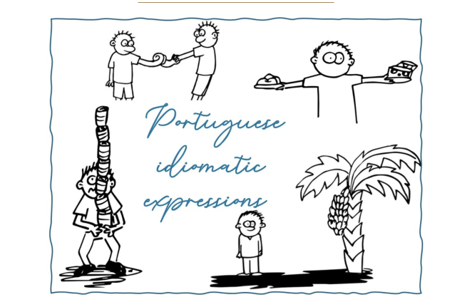 Images of different Portuguese idiomatic expressions 