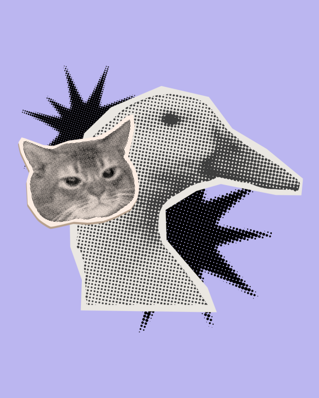 Halftone animal graphic