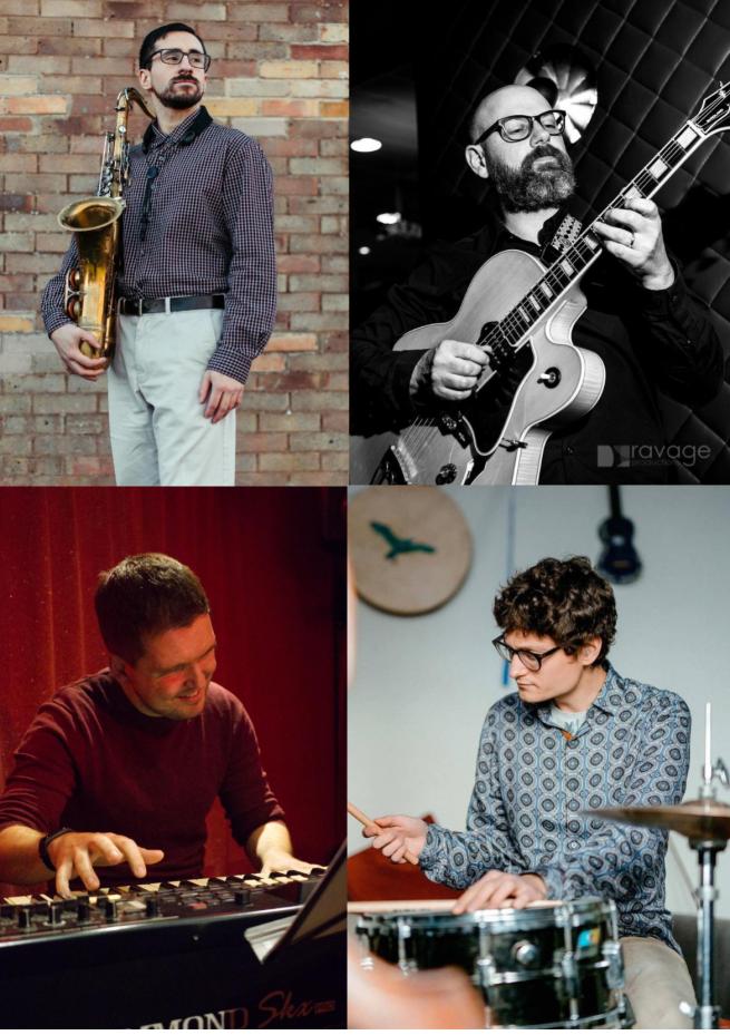 Nadim Teimoori  Saxophones,  Jeff Hewer  Guitar, Martin Longhawn  Organ,  Steve Hanley  Drums 