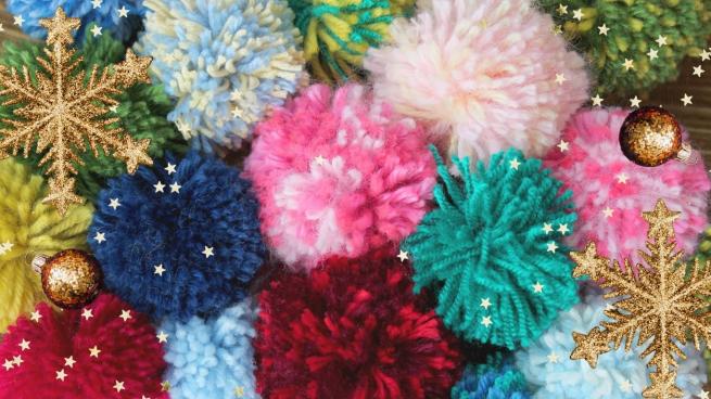 Photograph of a collection of pom poms