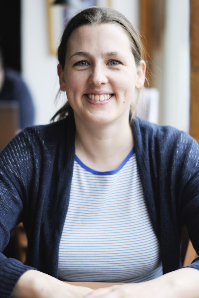 A image of Sarah Hart smiling at the camera