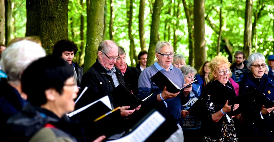 Singers in the outdoors