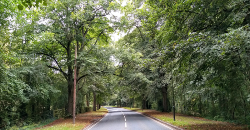 Gledhow Valley Road with no traffic on