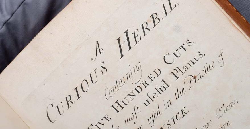A Curious Herbal Vol.1 by Elizabeth Blackwell. Image Credit Mark Newton Photography