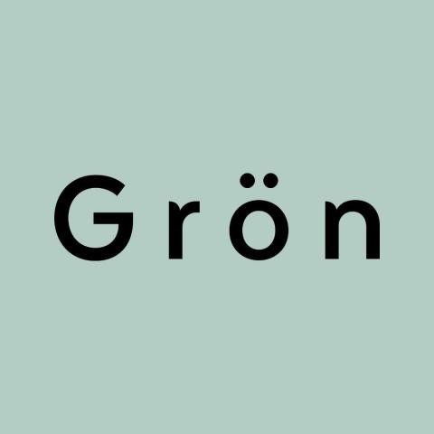 "Grön" in black 