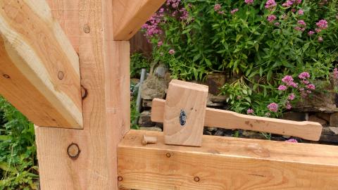 a wooden mallet and fram