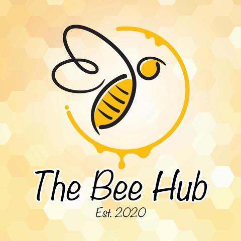 The Bee Hub logo - a clip art bee in the middle of a circle. Est. 2020.