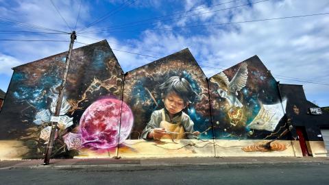 Cosmic Rhapsody mural by Nomad Clan