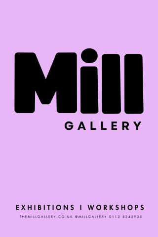 The Mill Gallery with purple background