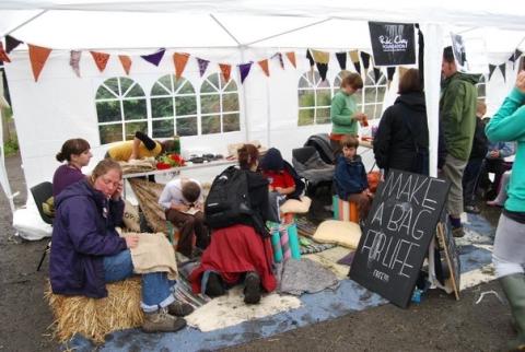 a craft tent at unity day