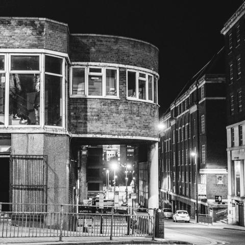 Industrial-chic bar and live-music venue with multiple dance floors and a vegan comfort-food menu.