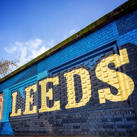 The word 'Leeds' written in graffiti
