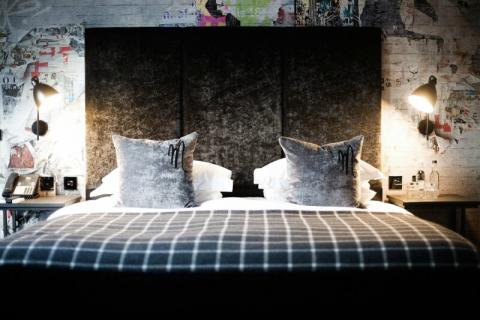 A club bedroom at Malmaison Leeds