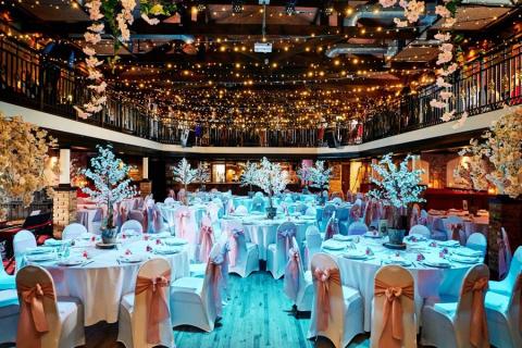 The Engine Shed decorated for a wedding.