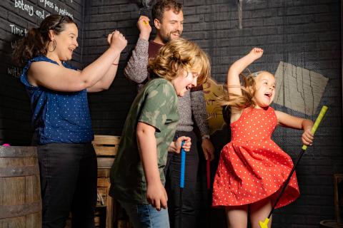 Family taking on our 9 magical holes