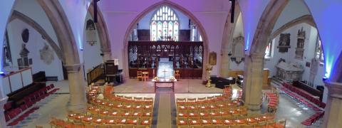 Inside of the church 