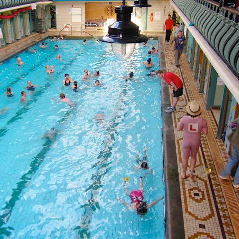 Interior of Bramley baths