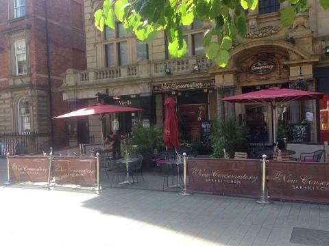 The New Conservatory has a long and distinguished history as one of Leeds' oldest and abiding favourite bars. We're open from 12 noon until late every day and our kitchen serves food until 9pm Monday to Saturday and until 6pm on Sundays. You'll find us right in the heart of Leeds city centre on Albion Street, opposite Toni and Guy, not far from the Trinity Shopping Centre.Our Open Mic Night kicks off every Thursday from 9PM with our host Toby Thorne. Our soul and funk DJ Rob Press, keeps our Friday nights…