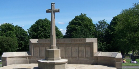 Harehills Cemetery where the Commonwealth War Graves Commission commemorates over 300 casualties.