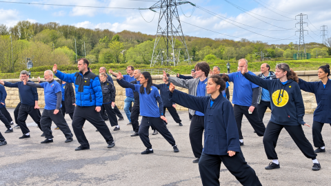 Students paerticipating in aTai Chi demonstration at an open day, April 2026