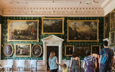 A tour taking place in the Picture Gallery at Temple Newsam