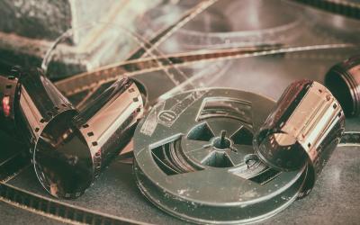 a photograph of cinema reels