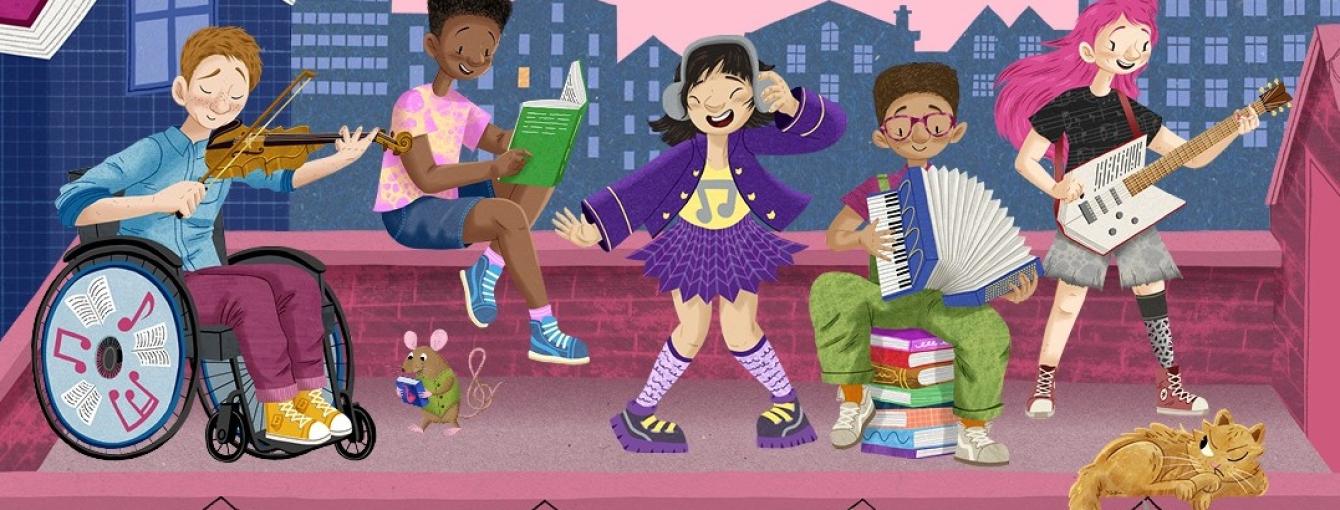 Image copyright Harry Woodgate 2026, Read to the Beat, copyright The Reading Agency 2026