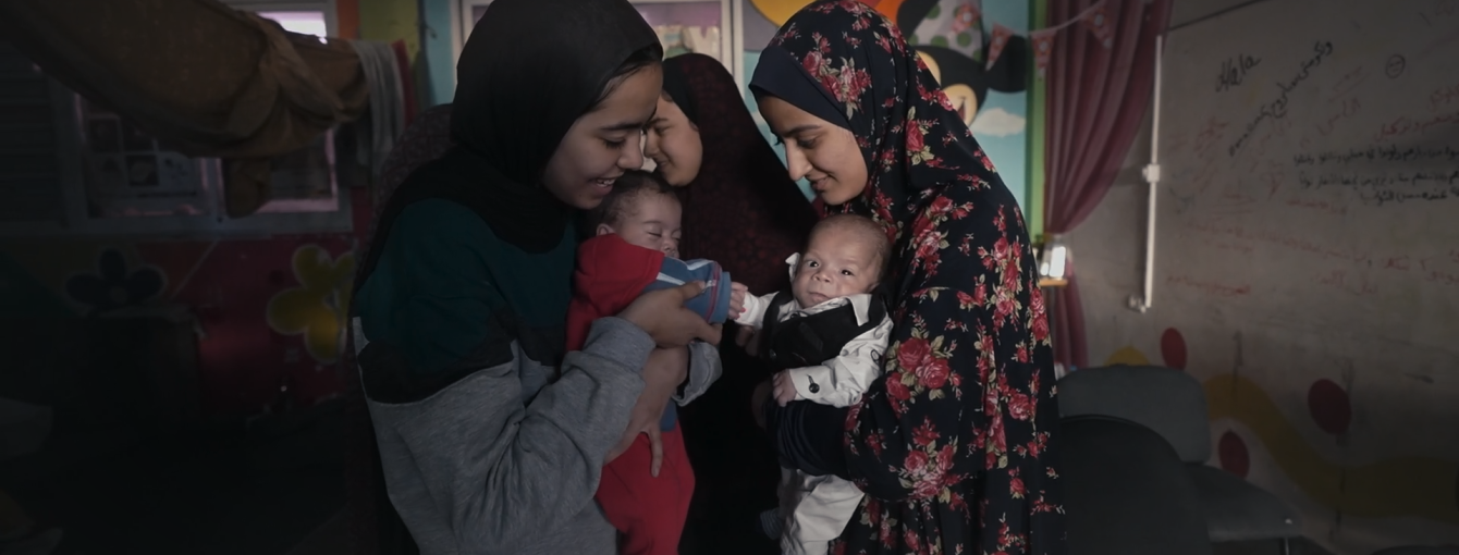 Still from Gaza’s Twins, Come Back to Me